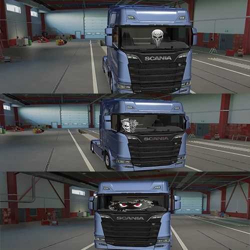 斯堪尼亚 S & R 2016 风挡贴纸 v1.0 ETS2