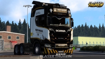 ETS2 玩家 Thurein 为 Scania S v2 设计的 Northridge 重型运输外观