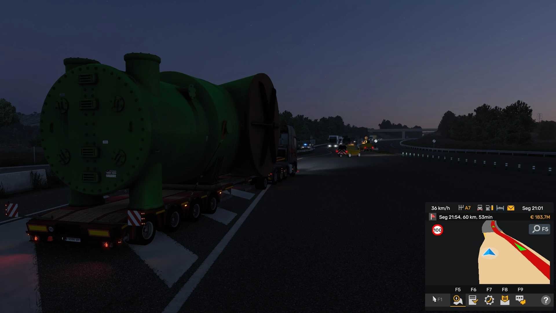 速度 100 公里 小时 特种运输 2026年08月01日 1.40 1.61 ETS2