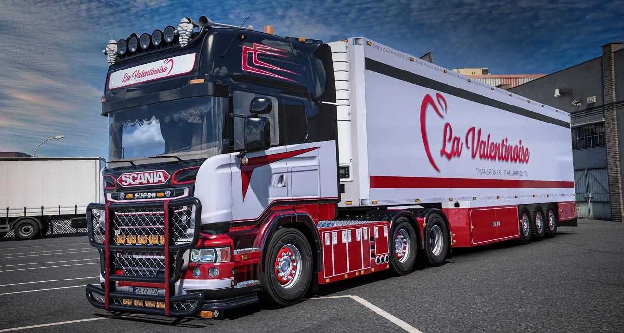 斯堪尼亚6系列 R500-V8 & 拖车 v1.60 ETS2