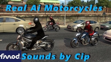 Real Ai 摩托车声音 1.59（Jazzycat v6.5. 的摩托车包插件）