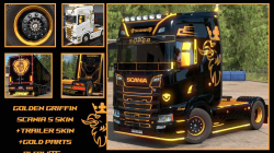 黄金格里芬斯堪尼亚年代部分和皮肤V1.0 ETS2