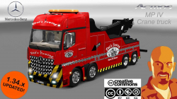 奔驰ACTROS MPIV起重车ETS2 1.34X卡车