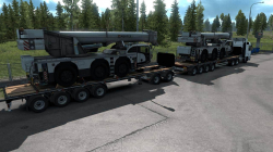 着沉重的货物集装箱拖车1.34 X ETS2