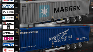 真正的公司集装箱拖车1.33 ETS2