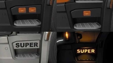 Scania NG SR DoorSteps 侧标志灯 橙白色 v1.59