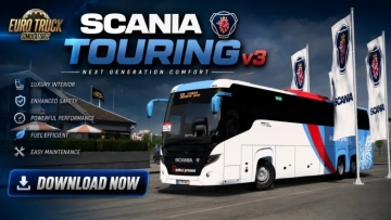 斯堪尼亚 Touring 6×2 HD 2026 V3 ETS2 v1.60