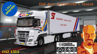 DAF JELLE SCHOUWSTRA +拖车ETS2 1.32