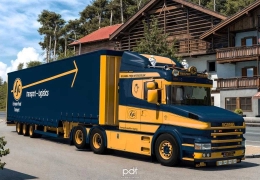 斯堪尼亚T580+拖车“ASG运输”v6.0 1.59 ETS2