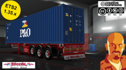 WEEDA D-TEC集装箱拖车OWNABLE 1.35。 X ETS2