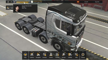 由 RODONITCHO MODS 1.0 1.60 在下一代 SCANIA JIMANA HCC 上添加配置文件 TWINSTEER 底盘 21 06 202