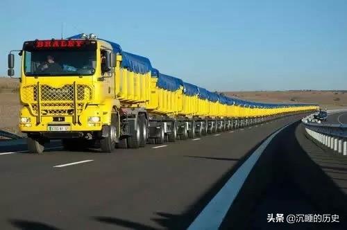 世界上最长的卡车,MILLAU卡车长800米(比火车长)